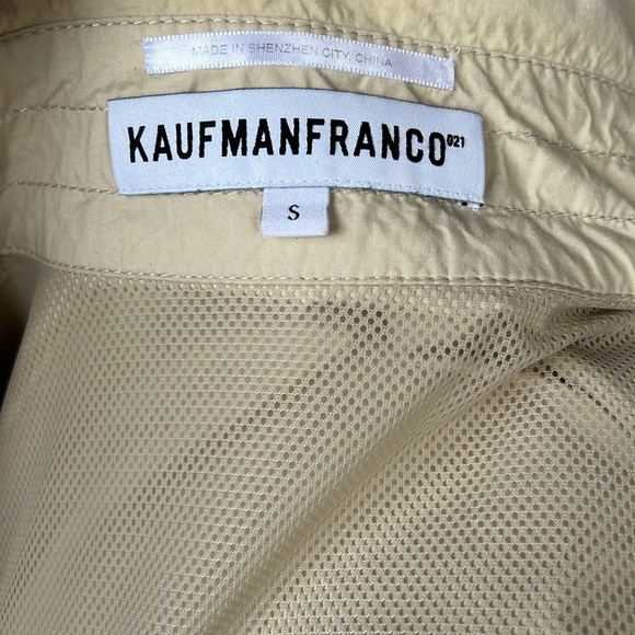 Kaufmanfranco tan khaki 3/4 sleeve trench coat - Picture 9 of 9